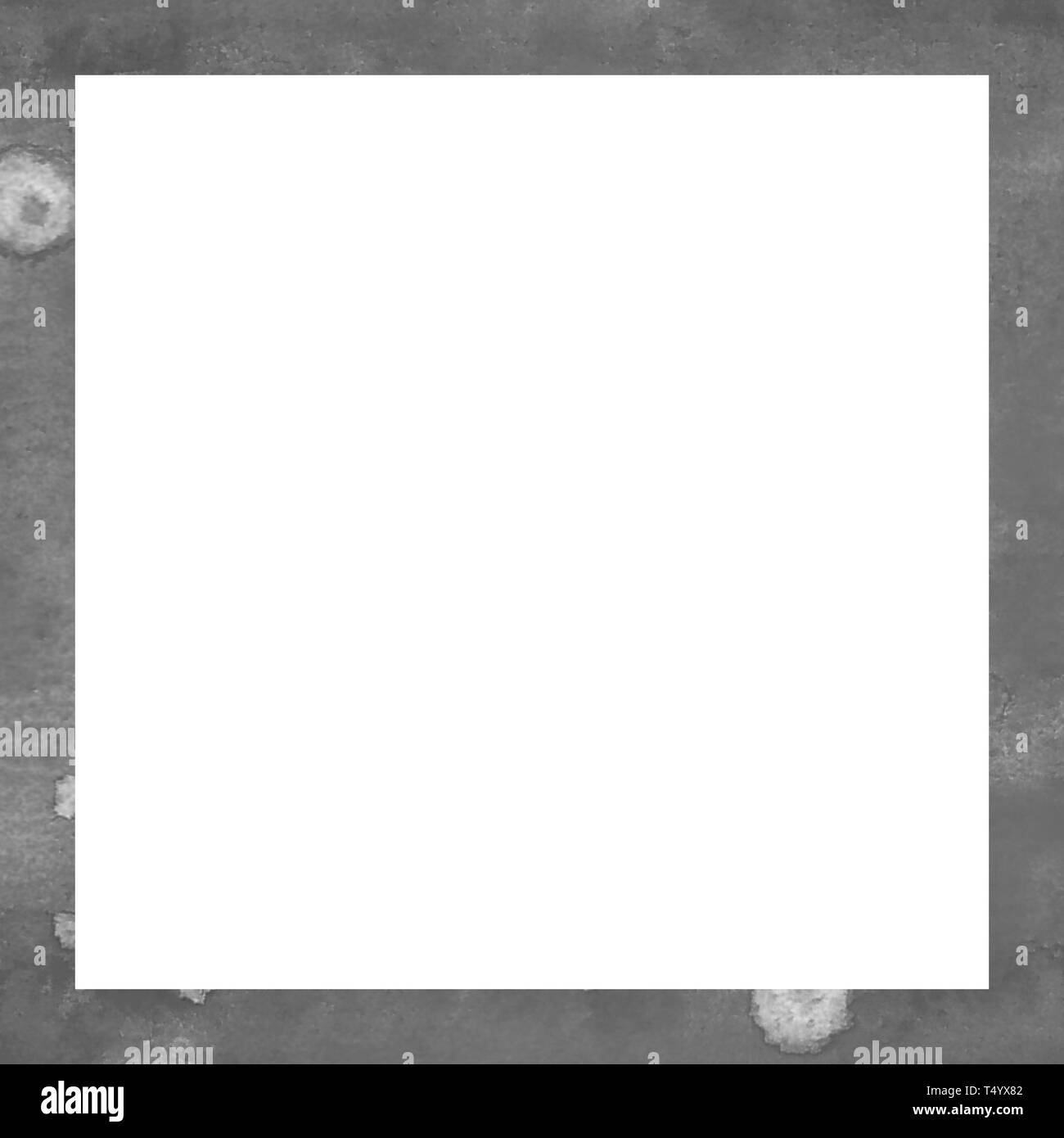 Schönen Aquarell Textur mit rechteckigem Rahmen für Foto oder Text Kunst Scrapbook Farben Geburtstag. Isolierte Rahmen auf einem weißen Hintergrund, Illustration. Stockfoto