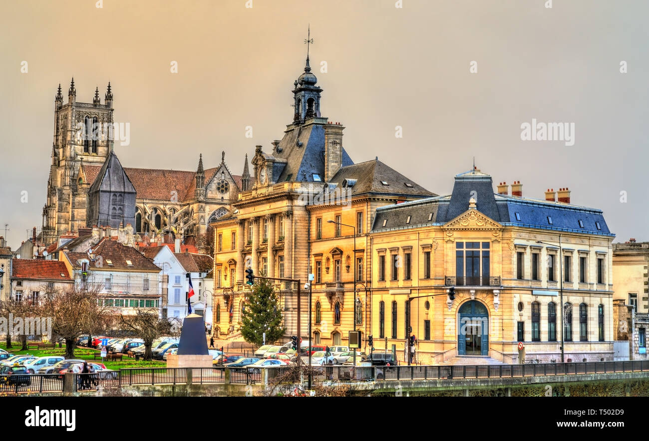 Meaux Rathaus und Kathedrale in Paris Region in Frankreich Stockfoto