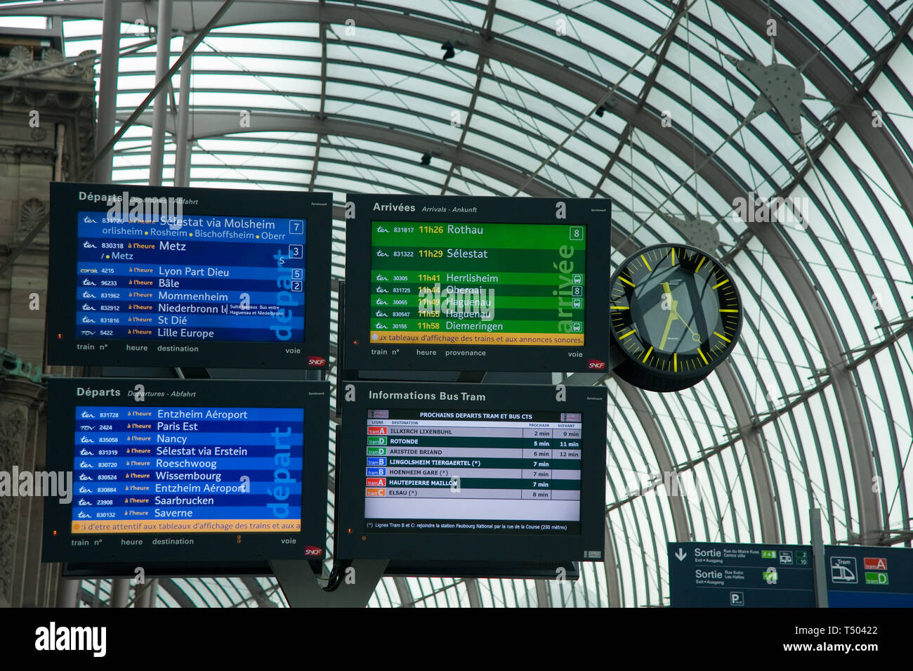 StrasbourgVille ist der Bahnhof in der Stadt Straßburg, BasRhin