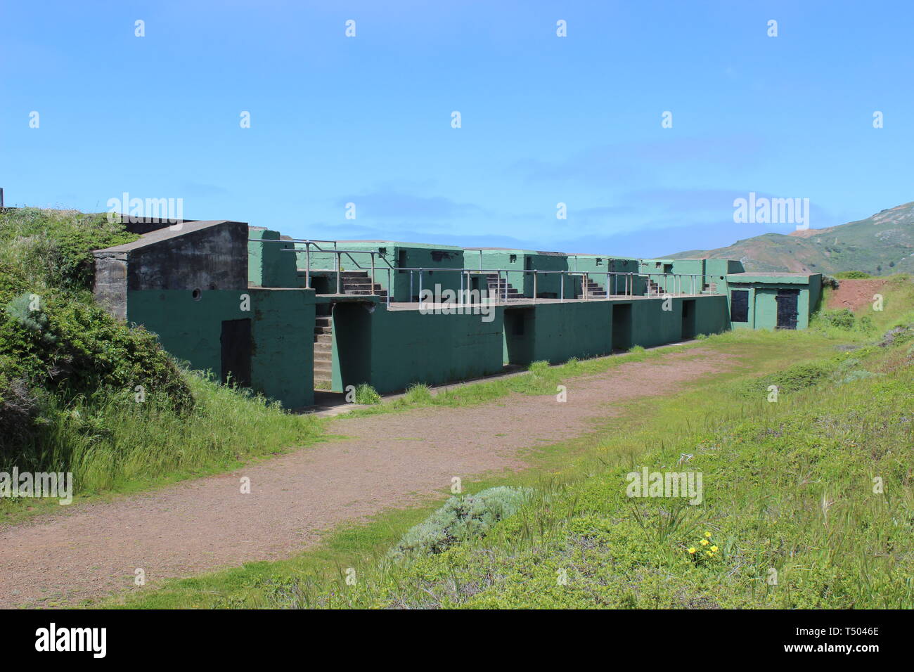 Batterie O'Rorke, Fort Barry, Marin Headlands, Kalifornien Stockfoto