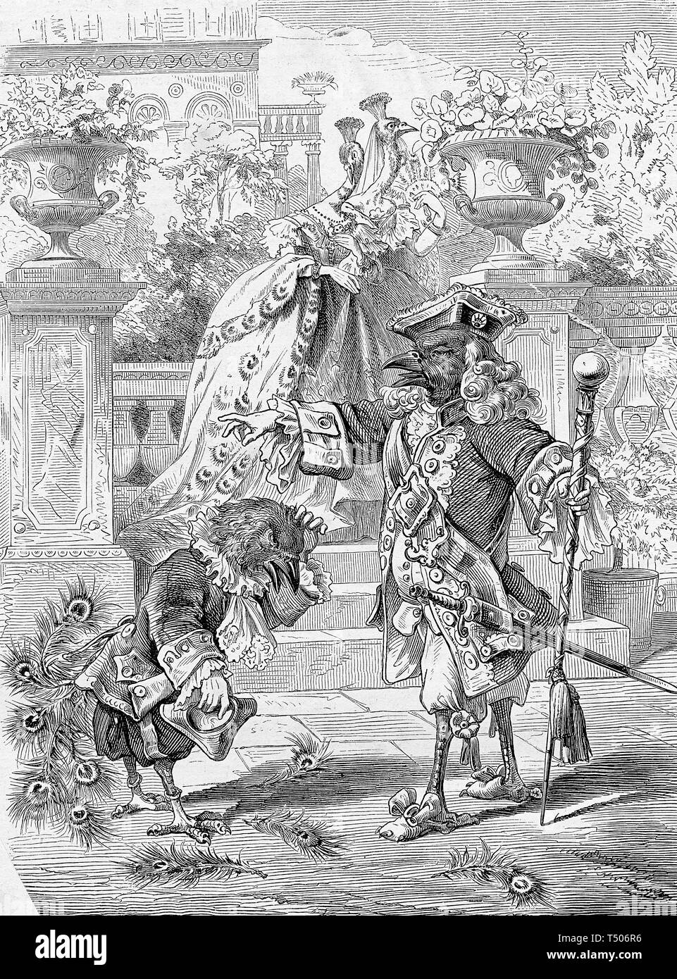 Humorvolle Parodie auf eine Abbildung der Rede: 'Stay mit ihrer Art!" sagt der Zeremonienmeister