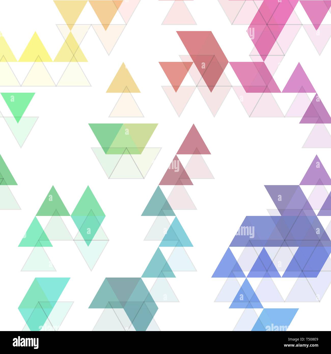 Regenbogen Farben dreieckige Vector pattern Stockfoto