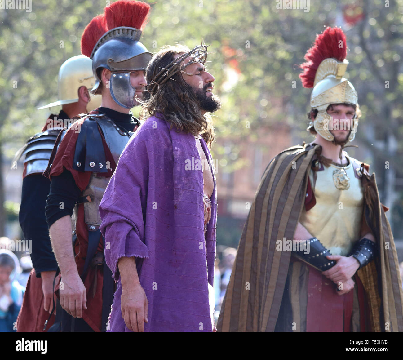 Jesus Nachdem Er Durch Die Romer Bei Einer Auffuhrung Von Die Passion Jesu Von Der Wintershall