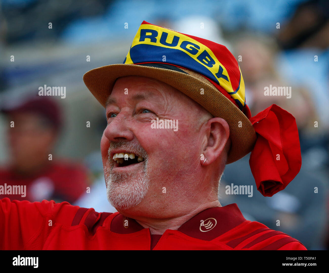 Coventry, Großbritannien. 20 Apr, 2019. Munster Fans während 2019 Heineken Champions Cup Halbfinale zwischen Sarazenen und Munster Rugby in der Ricoh Arena in Coventry am 20/04/2019. Credit: Aktion Foto Sport/Alamy leben Nachrichten Stockfoto