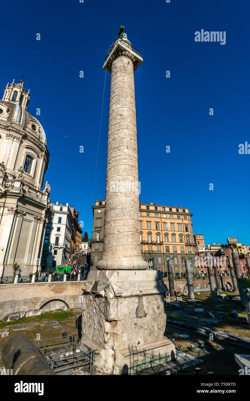 Römischen Siegessäule, Rom, Italien Stockfoto