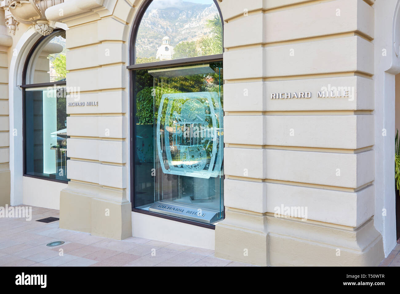 MONTE CARLO, MONACO - 21. AUGUST 2016: Richard Mille Luxusuhr store in Monte Carlo, Monaco. Stockfoto