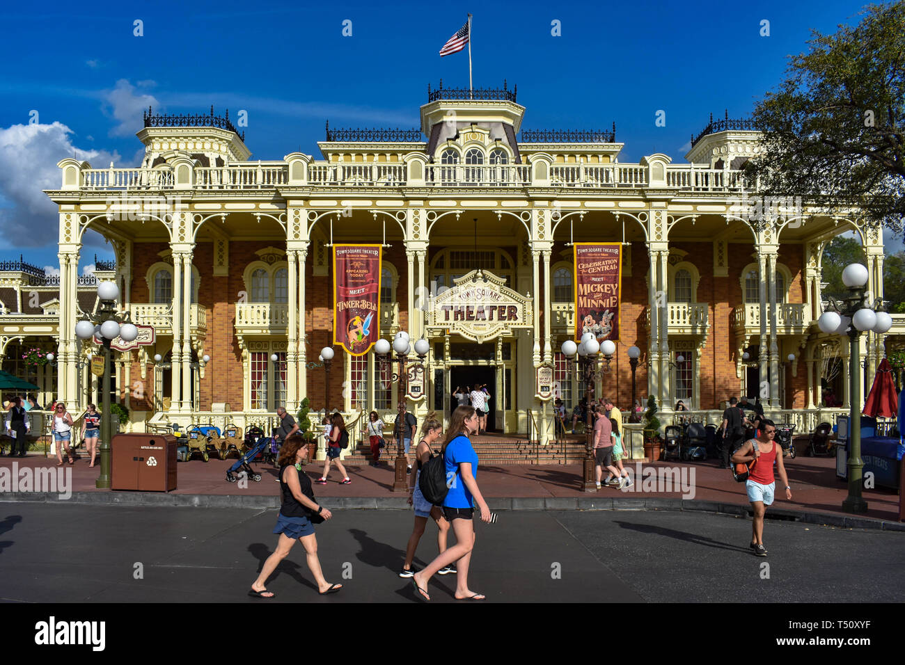 Orlando, Florida. März 19, 2019. Town Square Theater in Magic Kingdom in Walt Disney World. (2) Stockfoto