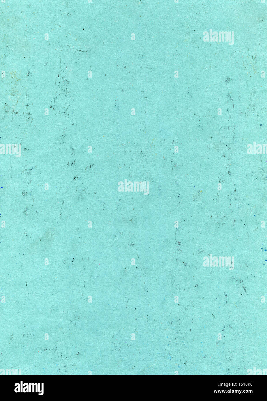 Abstrakte aqua Hintergrund. Grüner Hintergrund in grunge Stil mit Flecken, Kratzer, Fingerabdrücke und bunten kleinen Punkten. Papier Textur Stockfoto