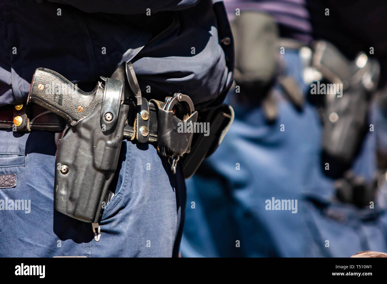 Polizei Verteidigung Waffen Pistolen öffentlichen Protection Service Stockfoto Polizei Verteidigung Waffen Pistolen öffentlichen Protection Service Stockfoto