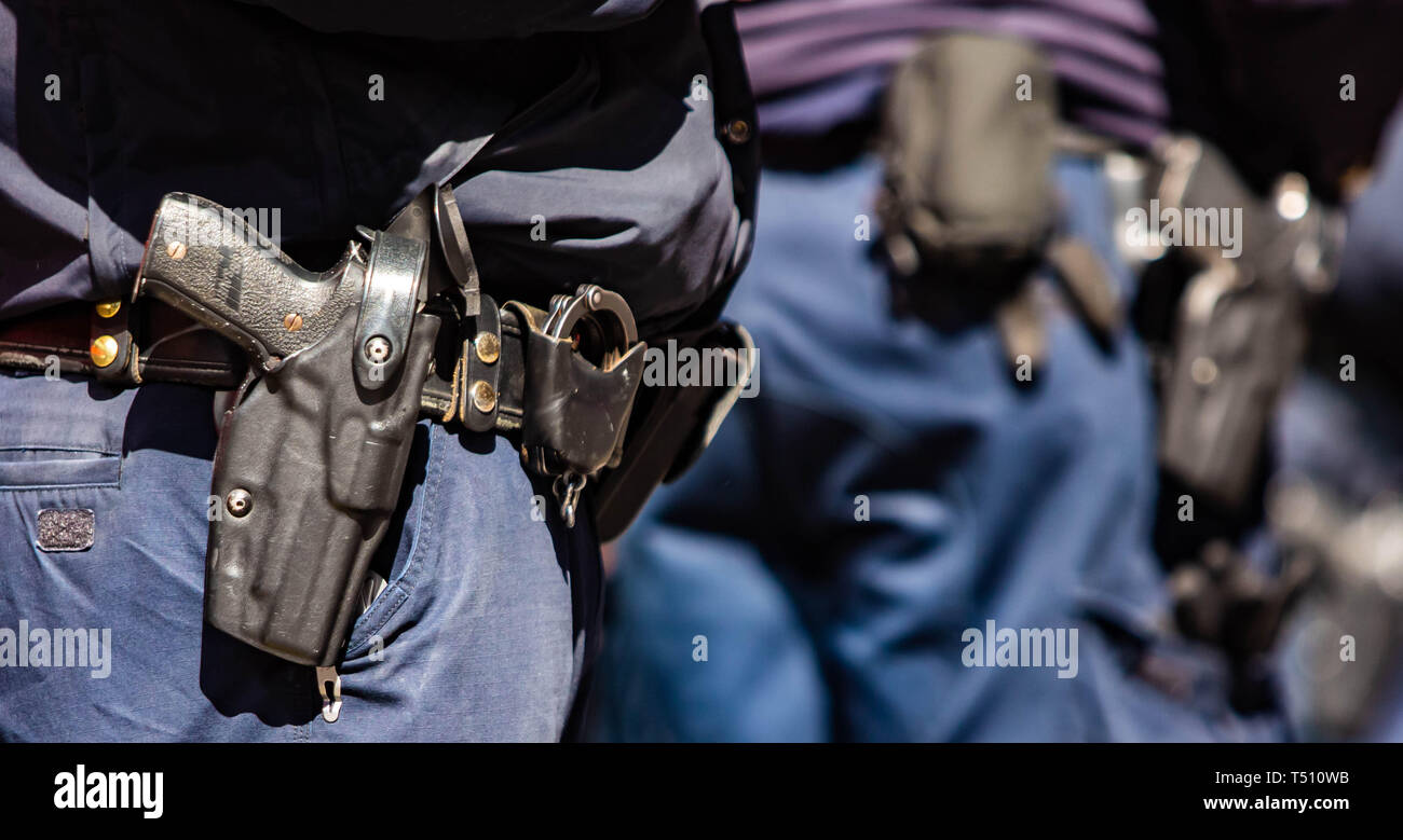 Polizei Verteidigung Waffen Pistolen öffentlichen Protection Service Stockfoto Polizei Verteidigung Waffen Pistolen öffentlichen Protection Service Stockfoto