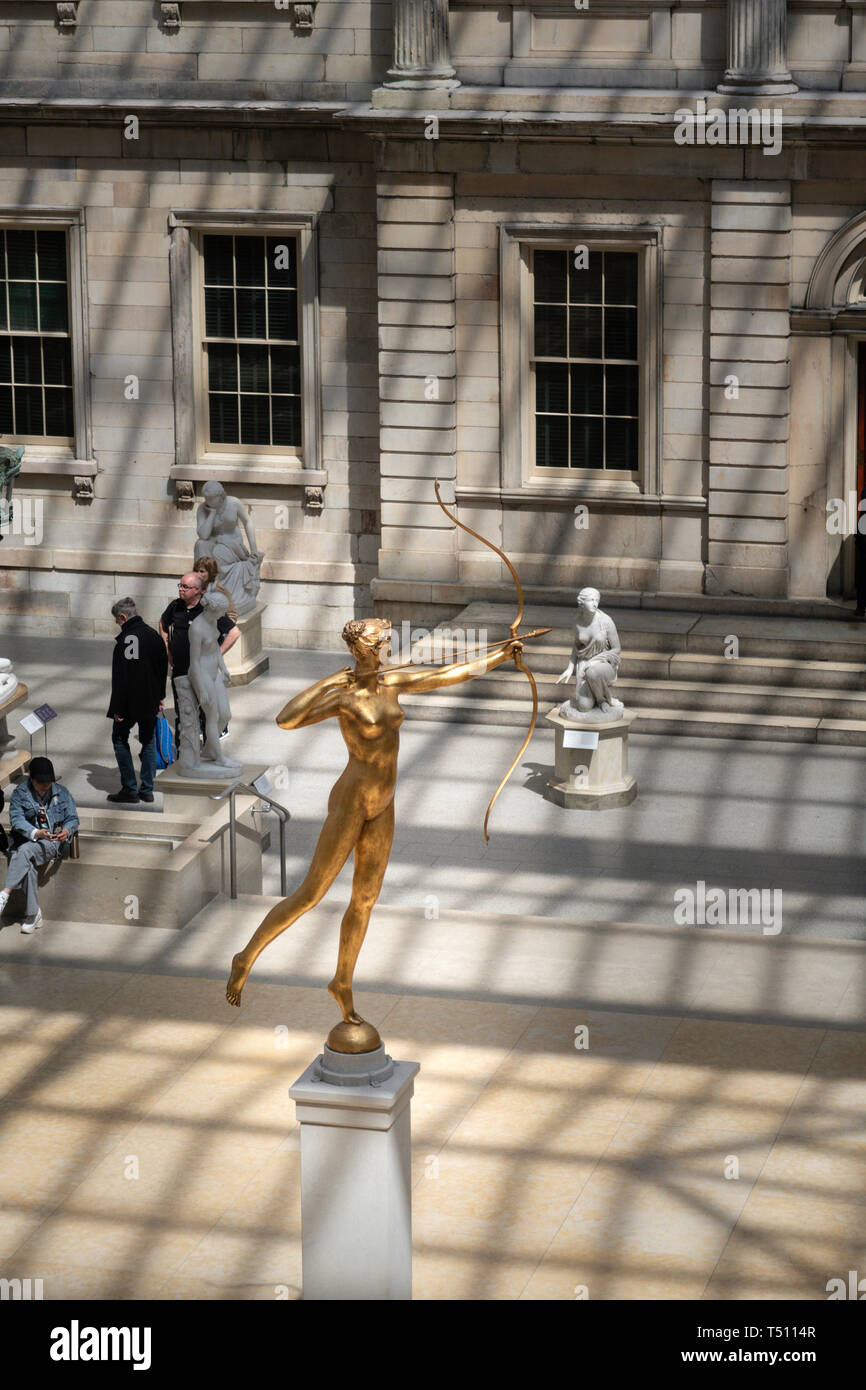 Charles Engelhard Court im American Art Wing, The Metropolitan Museum of Art, NYC, USA Stockfoto