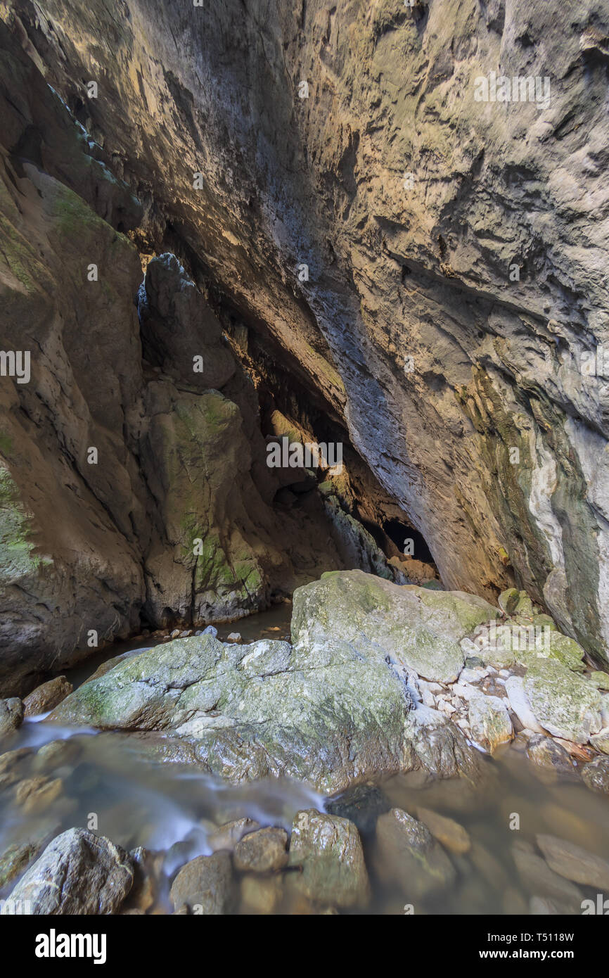 Stream Ponicova in Ciucaru Mare Berge, Rumänien Stockfoto