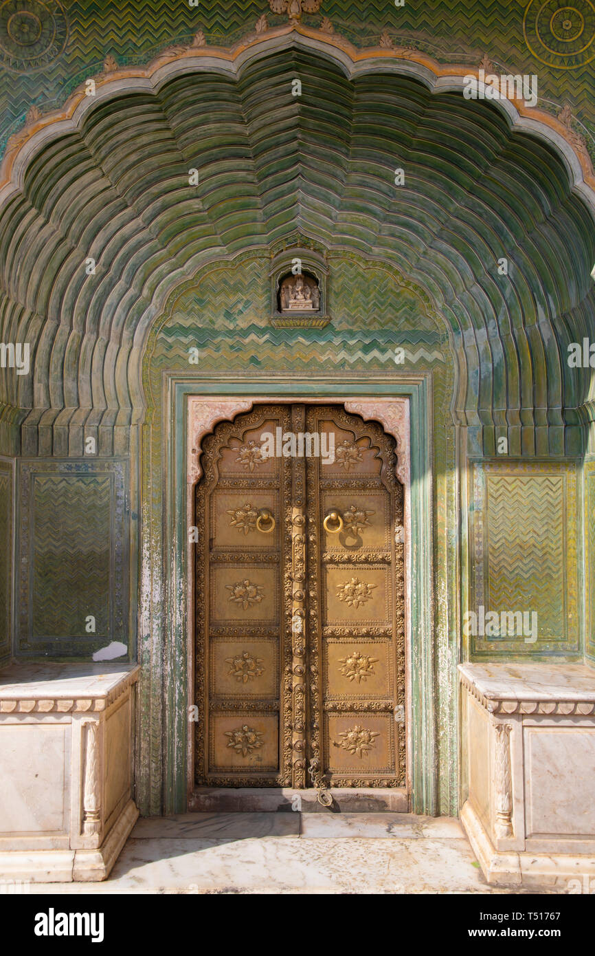 Indien, Rajasthan, Jaipur, Stadtschloss Stockfoto