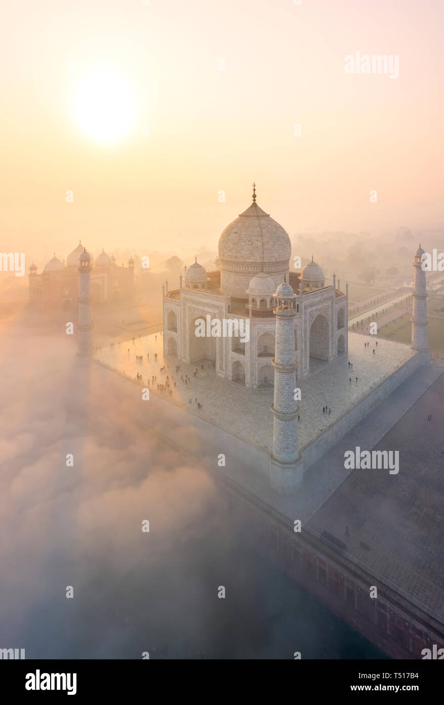 Indien, Uttar Pradesh, Taj Mahal (UNESCO Weltkulturerbe) Stockfoto