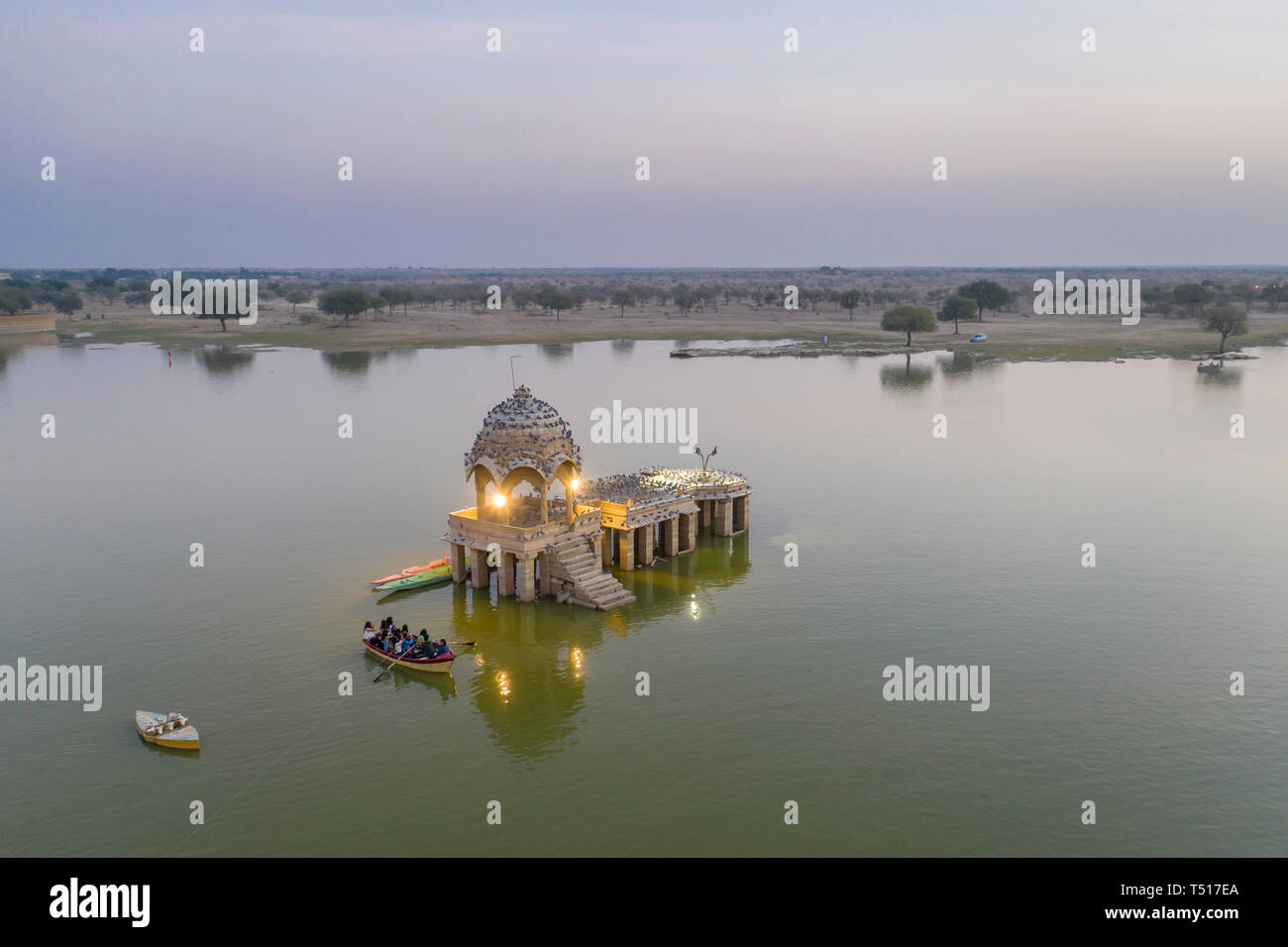 Indien, Rajasthan, Jaisalmer, Gadi Sagar See Stockfoto