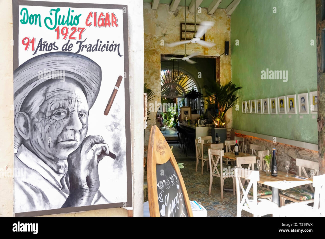 Cartagena Colombia, Don Julio Cigar Shop & Lounge, COL190123060 Stockfoto