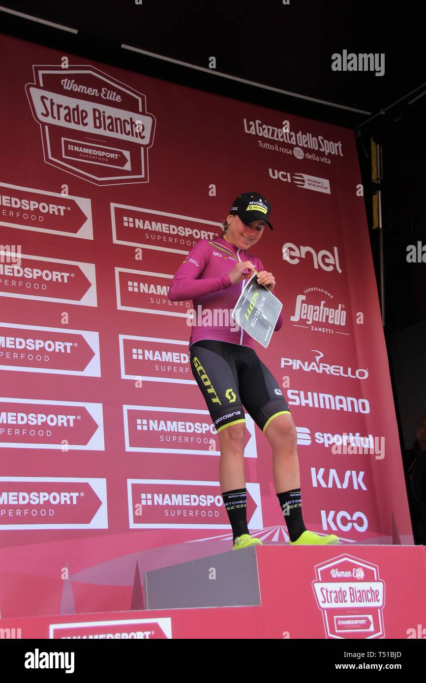 Strade Bianche 2019 - UCI World Tour Pro Cycling race. Siena Siena Stockfoto