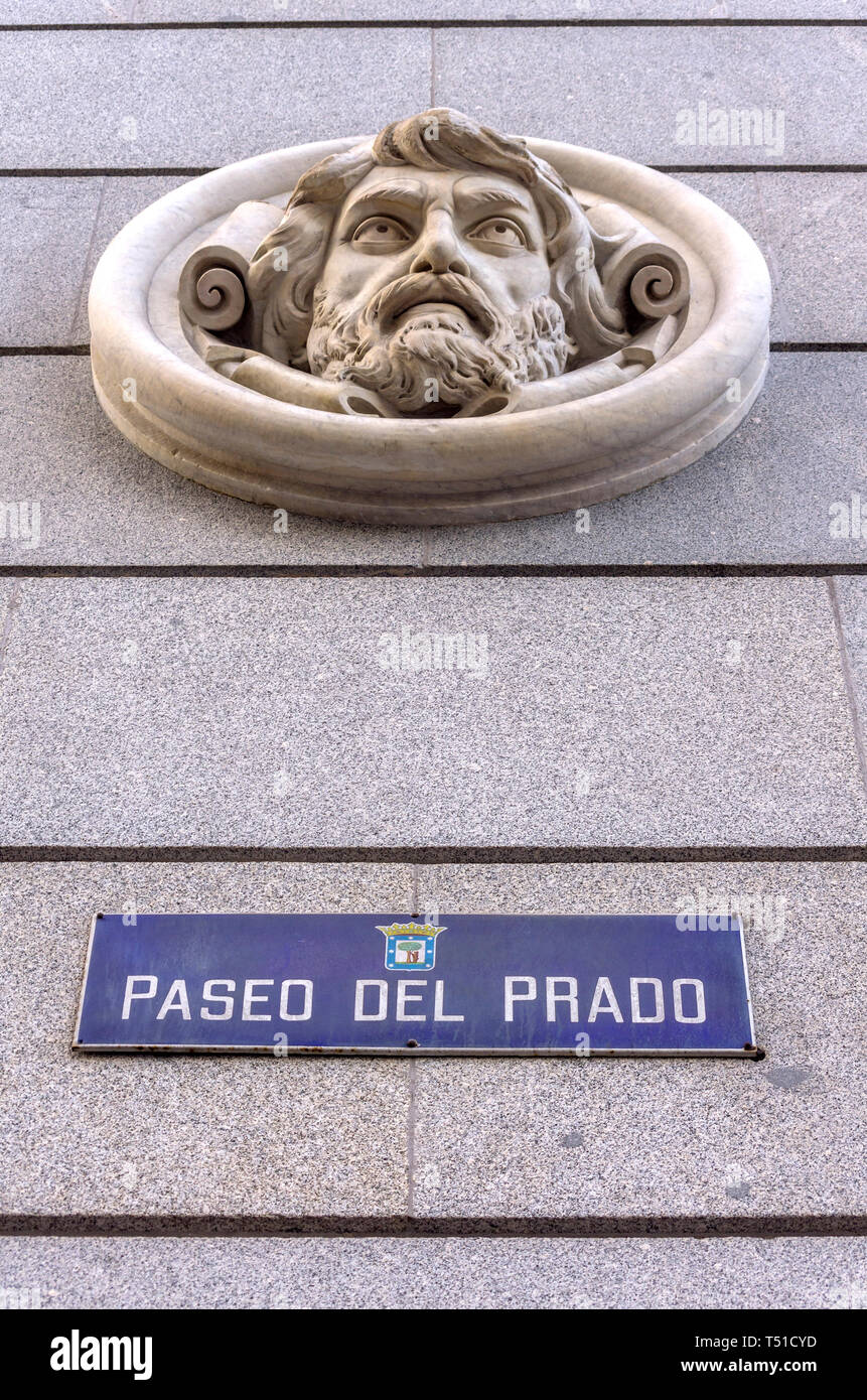 Fachada del Banco de España en el Paseo del Prado. Madrid. España Stockfoto