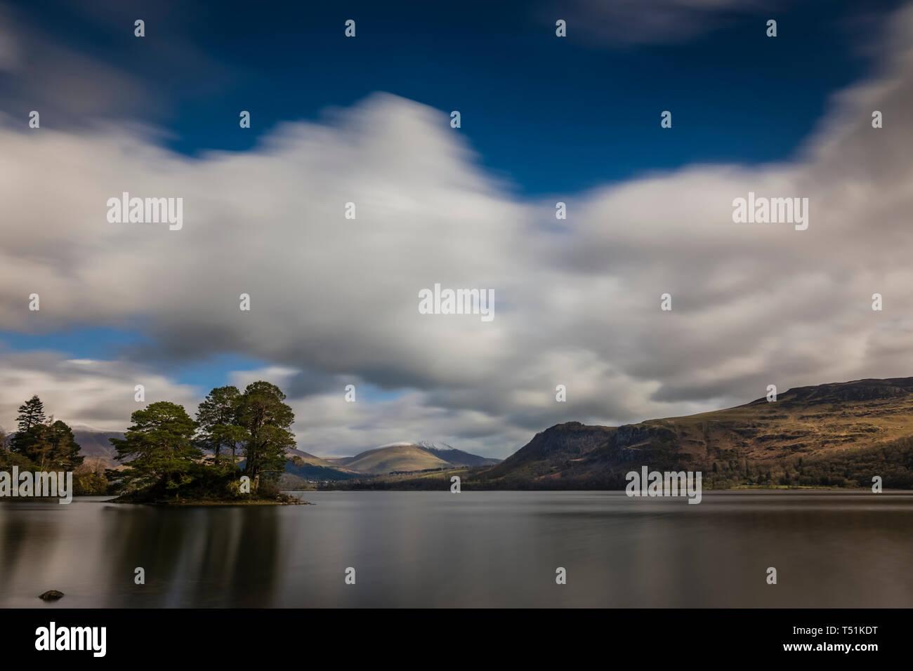 Frühling Wetter, Derwentwater, Lake District, Cumbria, Großbritannien Stockfoto