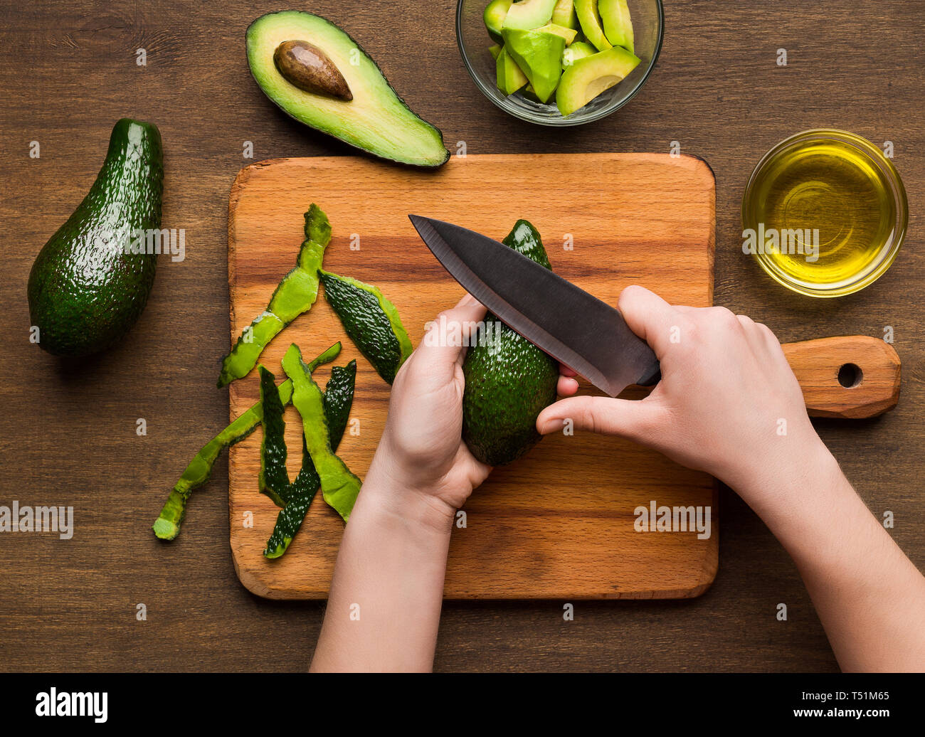 Vegetarisch kochen Konzept Stockfoto