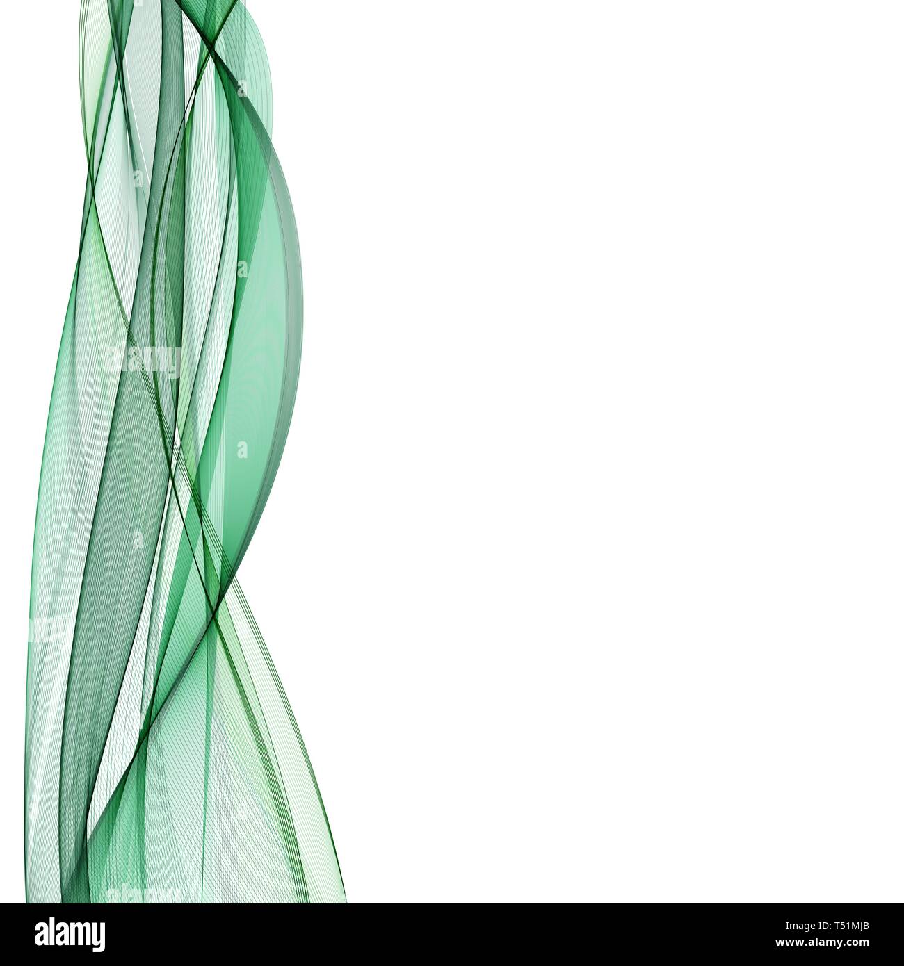 Vektor Abstrakt Grün geschwungene Linien Hintergrund. Template Design Broschüre. Eps 10. Stockfoto