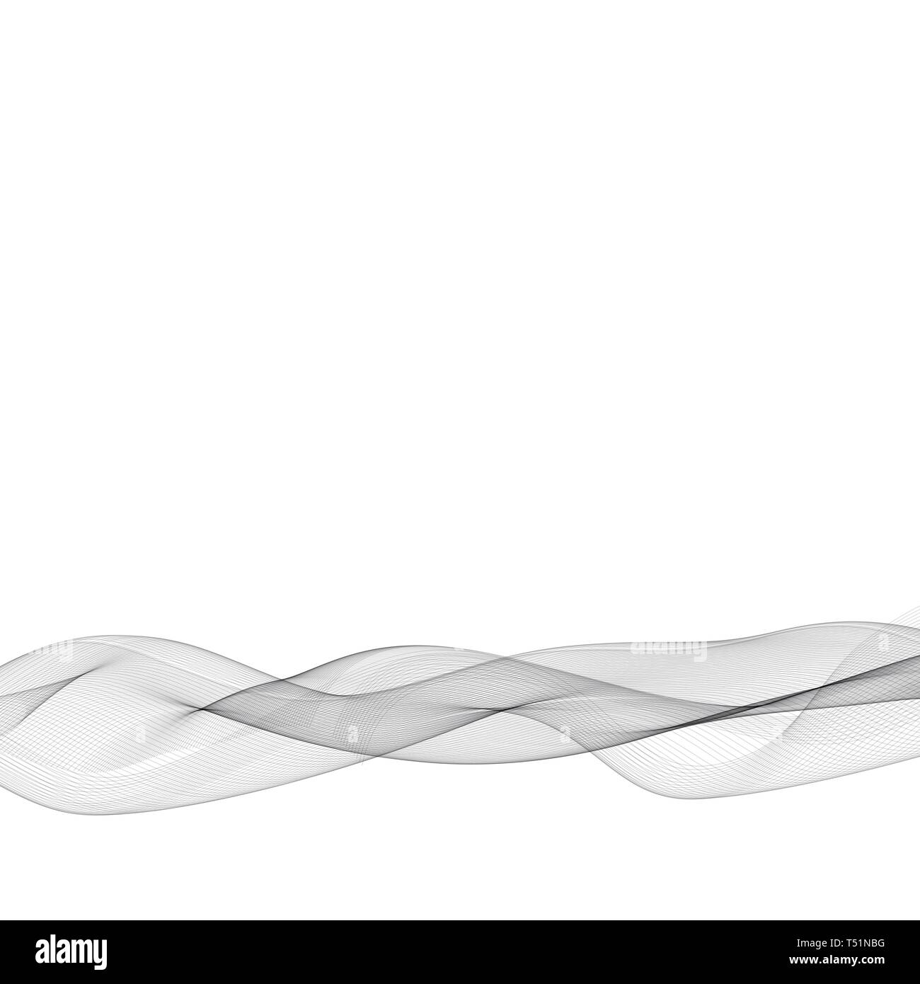 Abstrakte glatte Welle Vektor. Kurve flow Blue Motion Abbildung. Rauch Design. Vektor Linien. Stockfoto