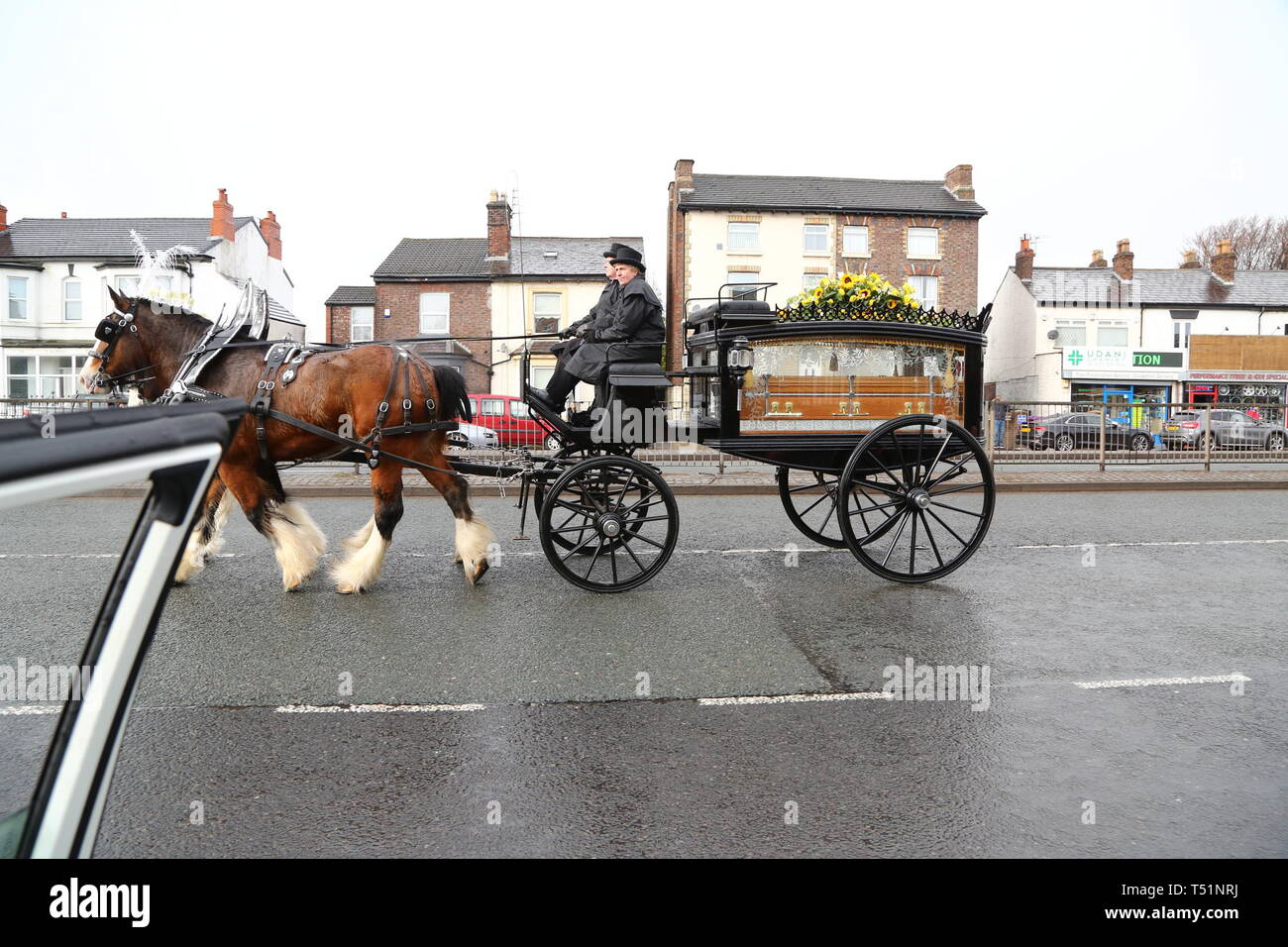 Liverpool, Großbritannien, Schauspieler Ken Dodds Beerdigung in der Stadt credit Ian Fairbrother/Alamy Stockfotos Stockfoto