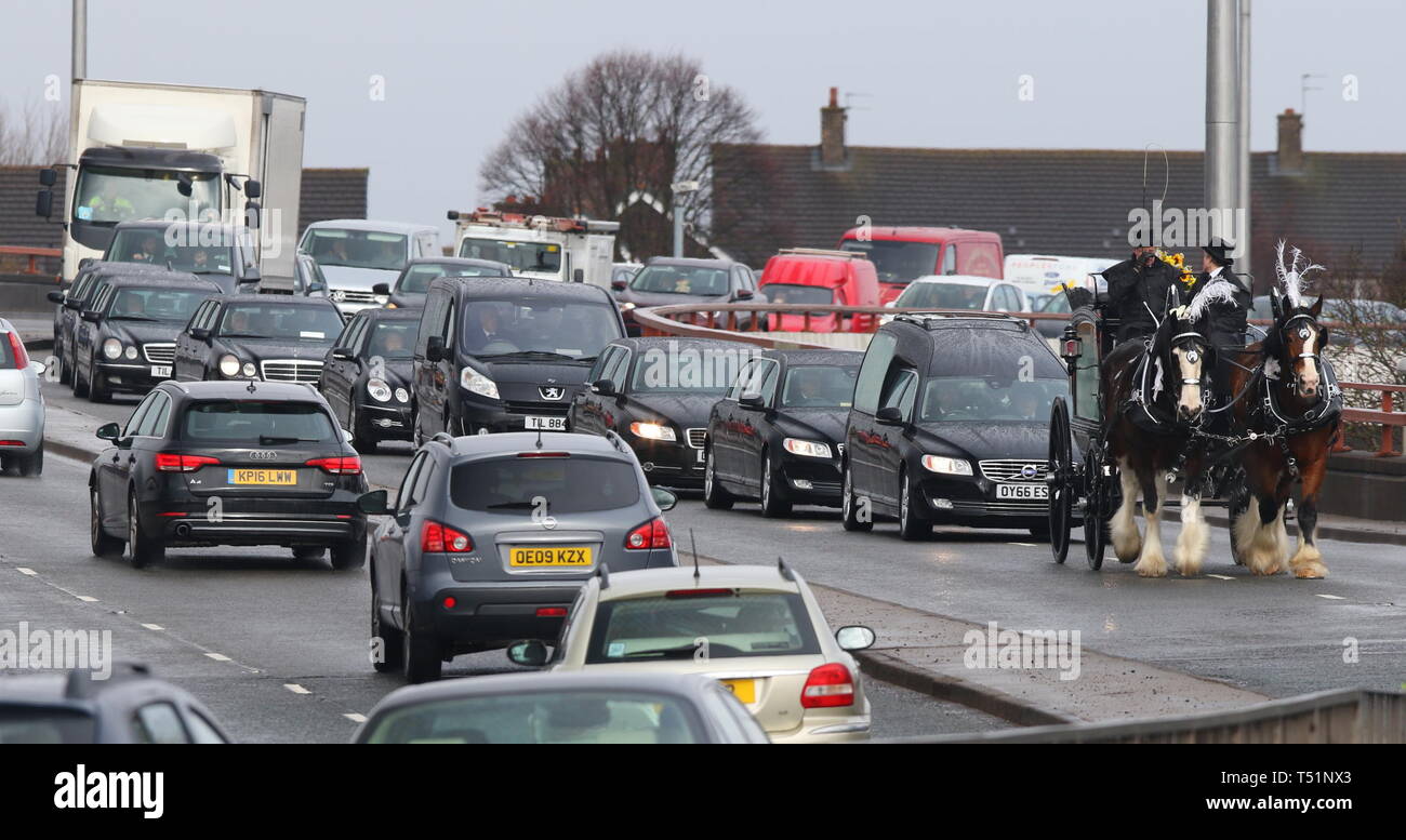 Liverpool, Großbritannien, Schauspieler Ken Dodds Beerdigung in der Stadt credit Ian Fairbrother/Alamy Stockfotos Stockfoto