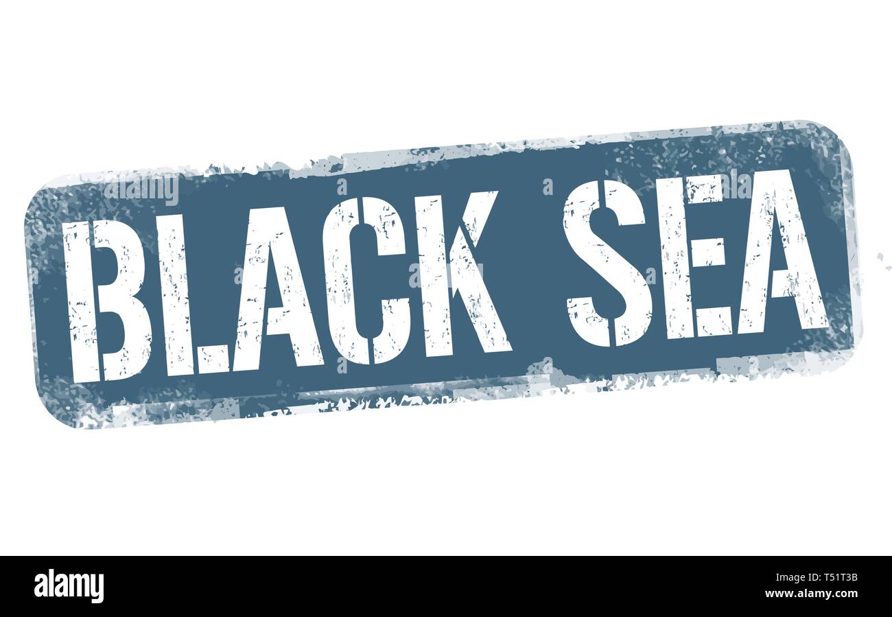 Schwarzes Meer Zeichen oder Stempel auf weißem Hintergrund, Vector Illustration Stock Vektor