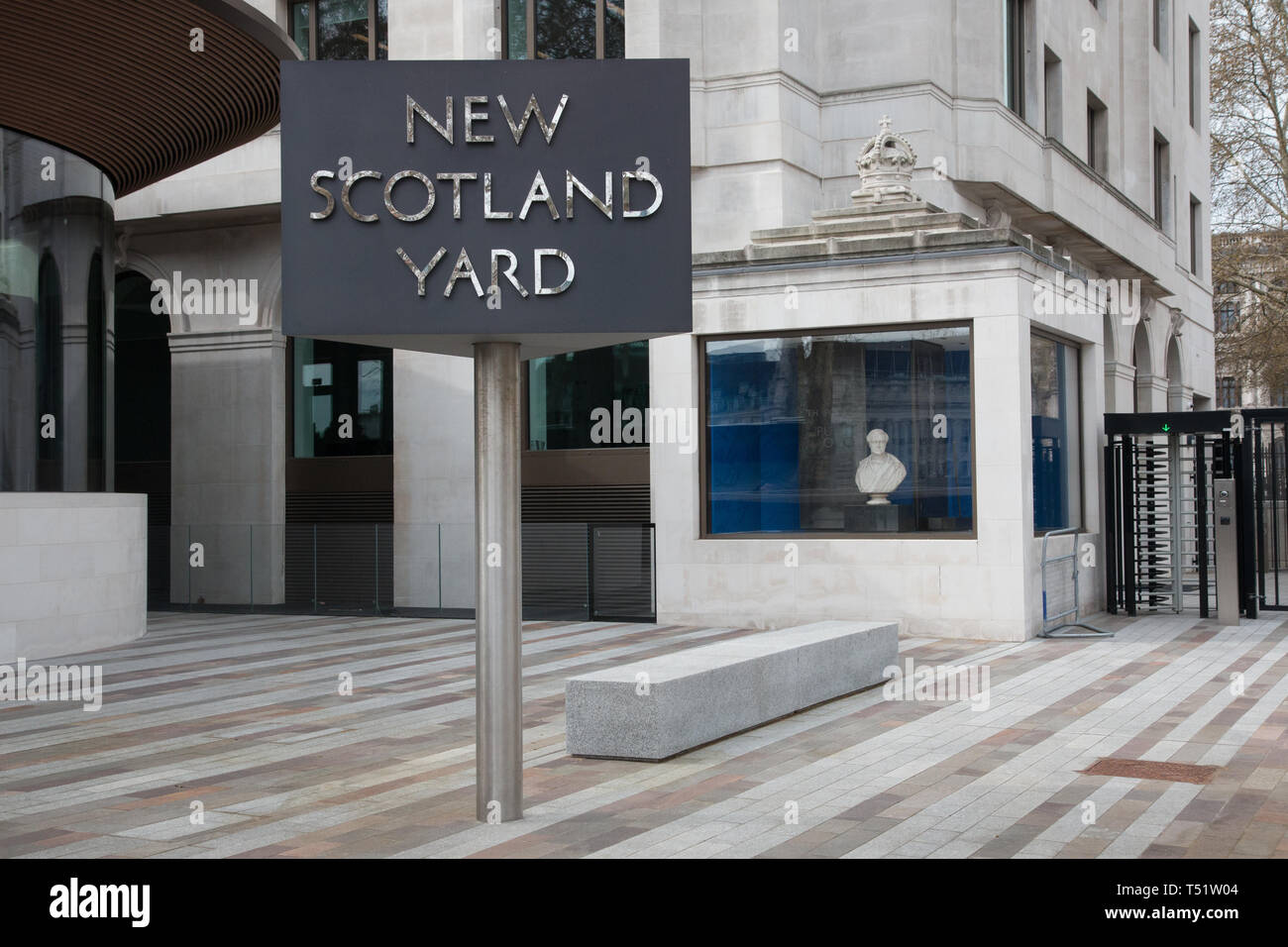 New Scotland Yard Zeichen Stockfoto