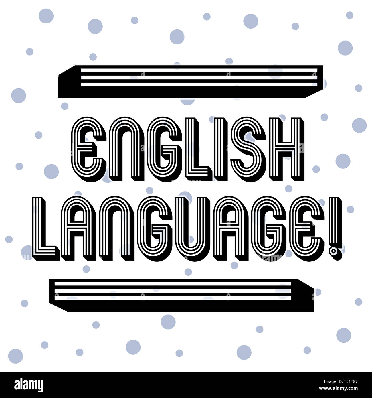 Handschrift Text in englischer Sprache. Konzeptionelle Foto dritten gesprochen native lang in der Welt nach Chinesisch und Spanisch nahtlose Blue Polka Dots kleine Kreise Stockfoto