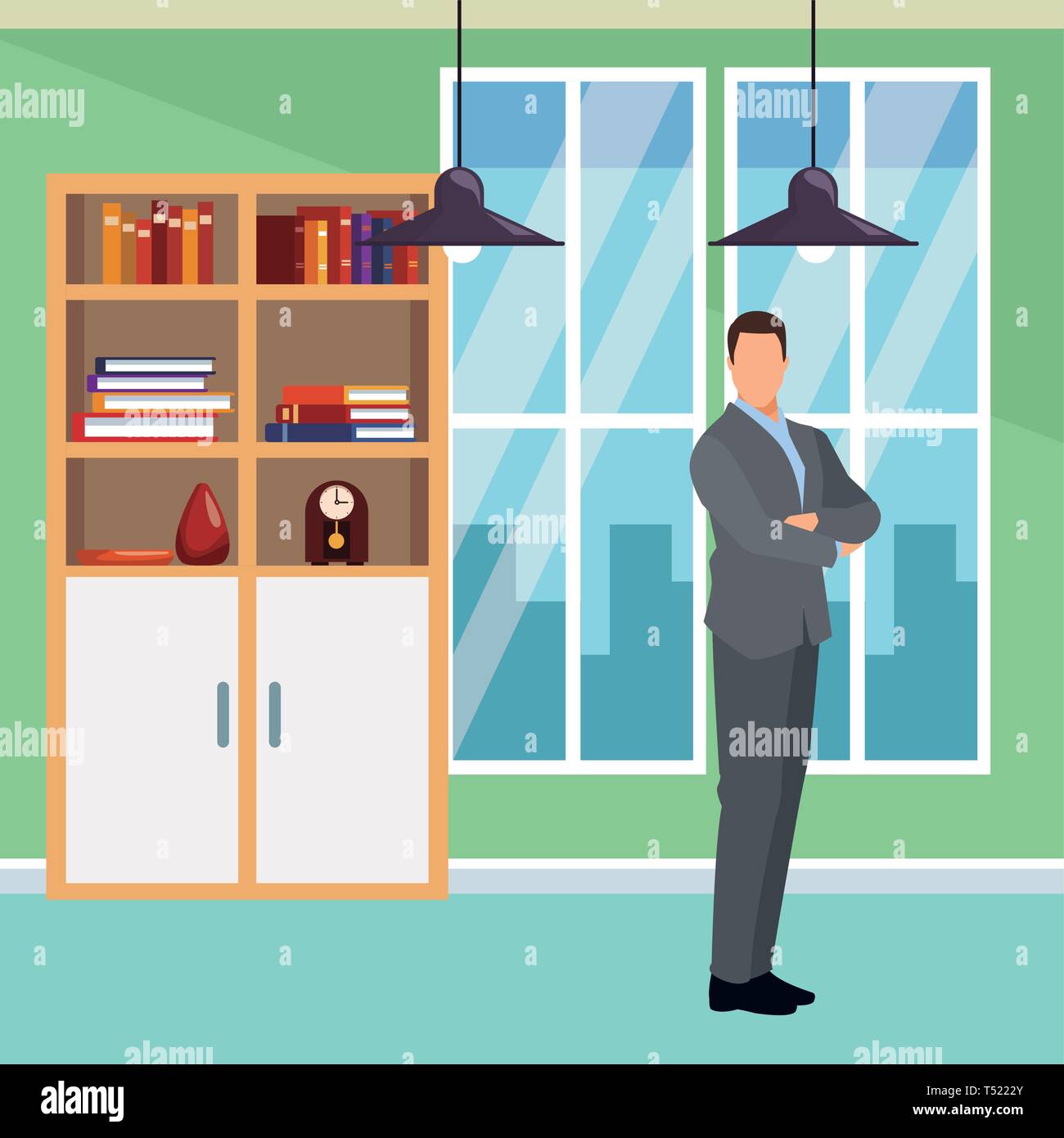 Geschäftsmann avatar cartoon Charakter Stock Vektor