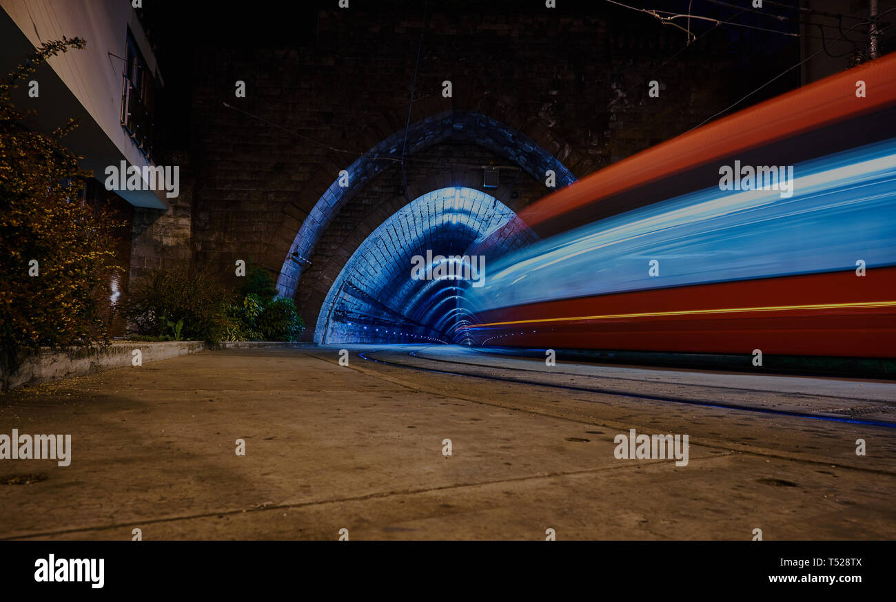 In der Nacht, Slowakei Bratislava Stockfoto