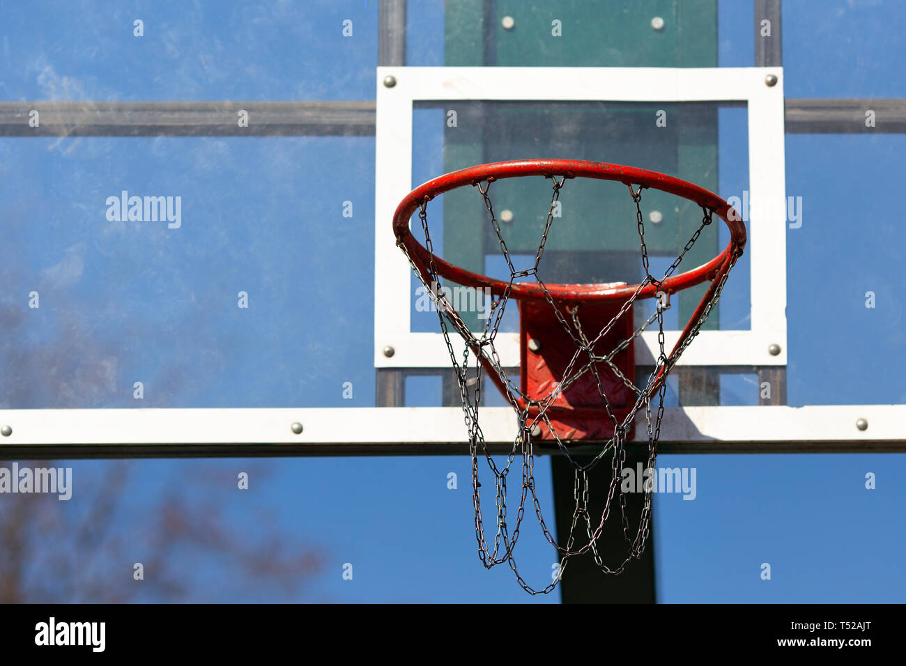 Basketballkorb outdoor Stockfoto