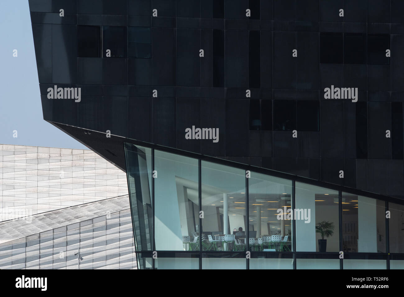 Die modernen architektonischen Gebäude in Liverpool Stockfoto