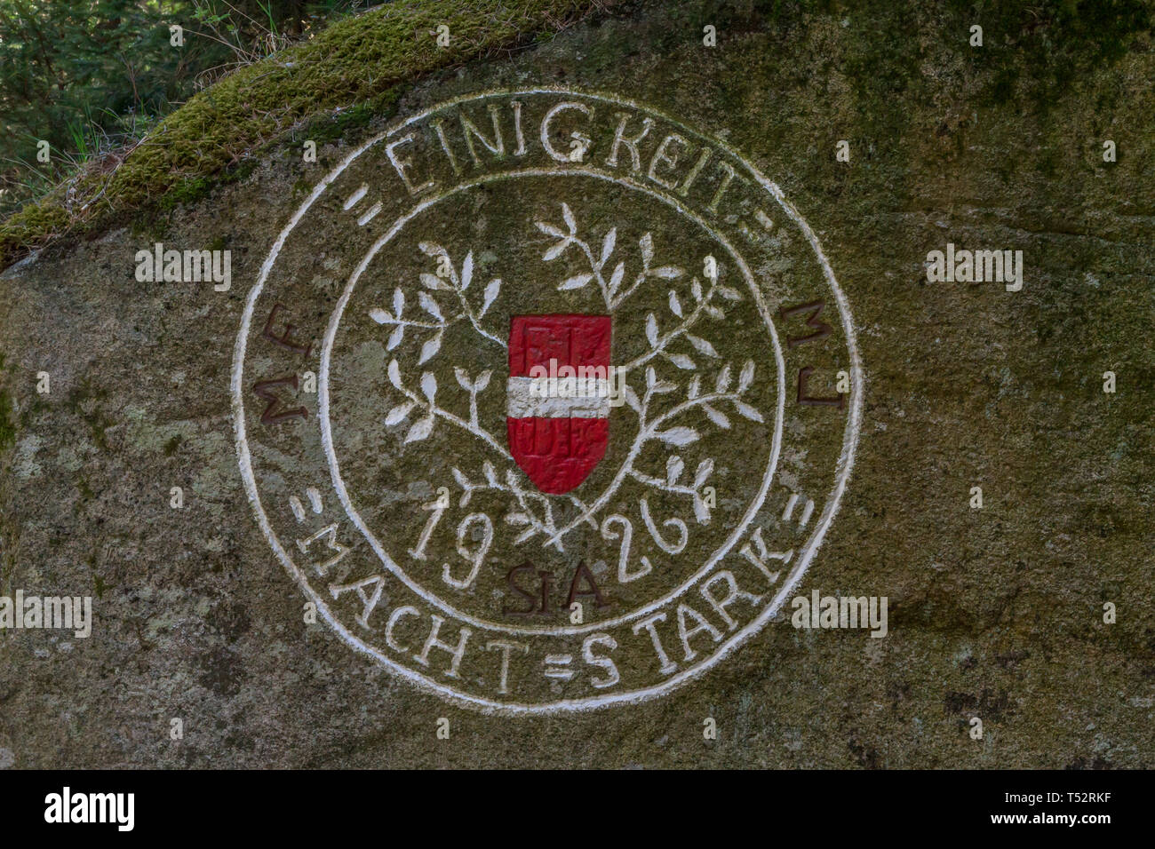 Schilingstein - Erlebnisweg Heinrichs, Waldviertel, Österreich Stockfoto