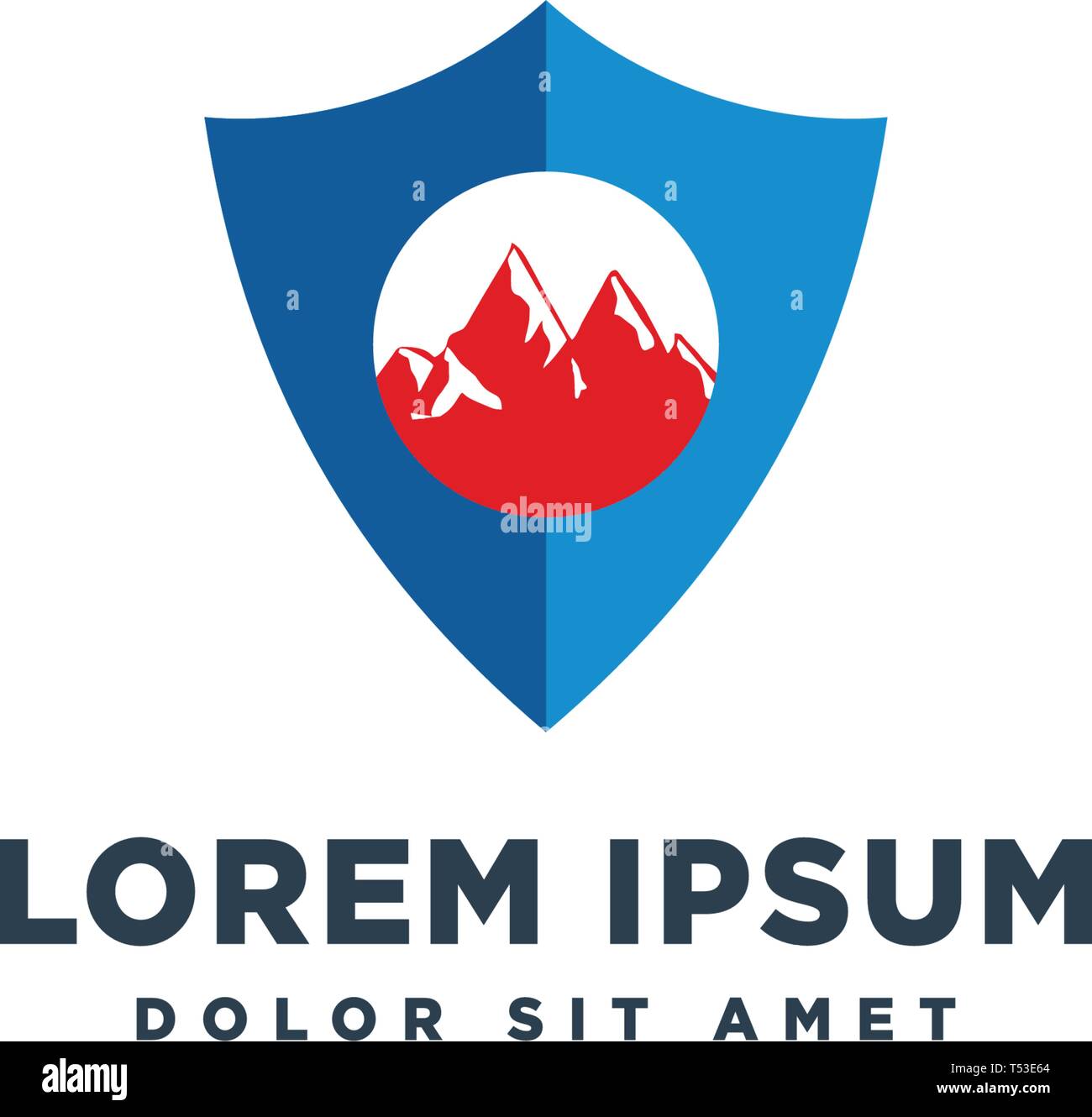 Berg Schutzplatte logo template Vector Illustration icon-Element isoliert Stock Vektor