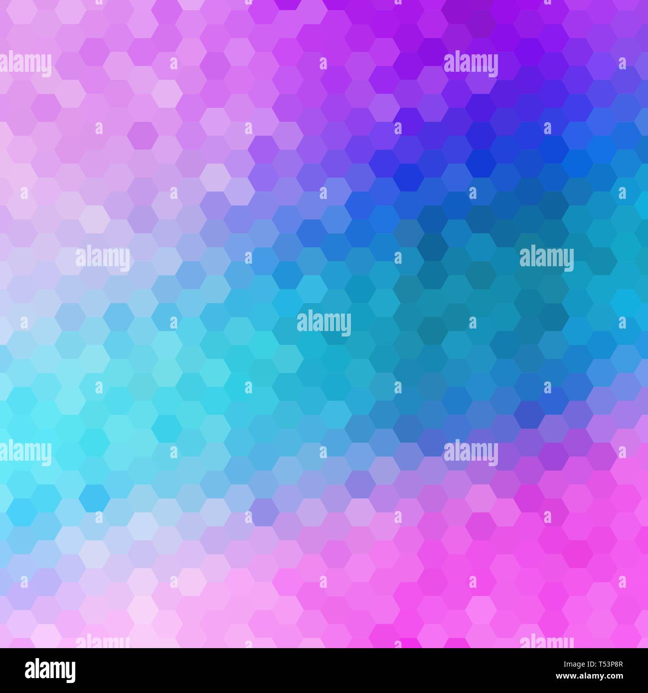 Hellvioletter und blauer Sechseck-Hintergrund. eps 10 Stockfoto