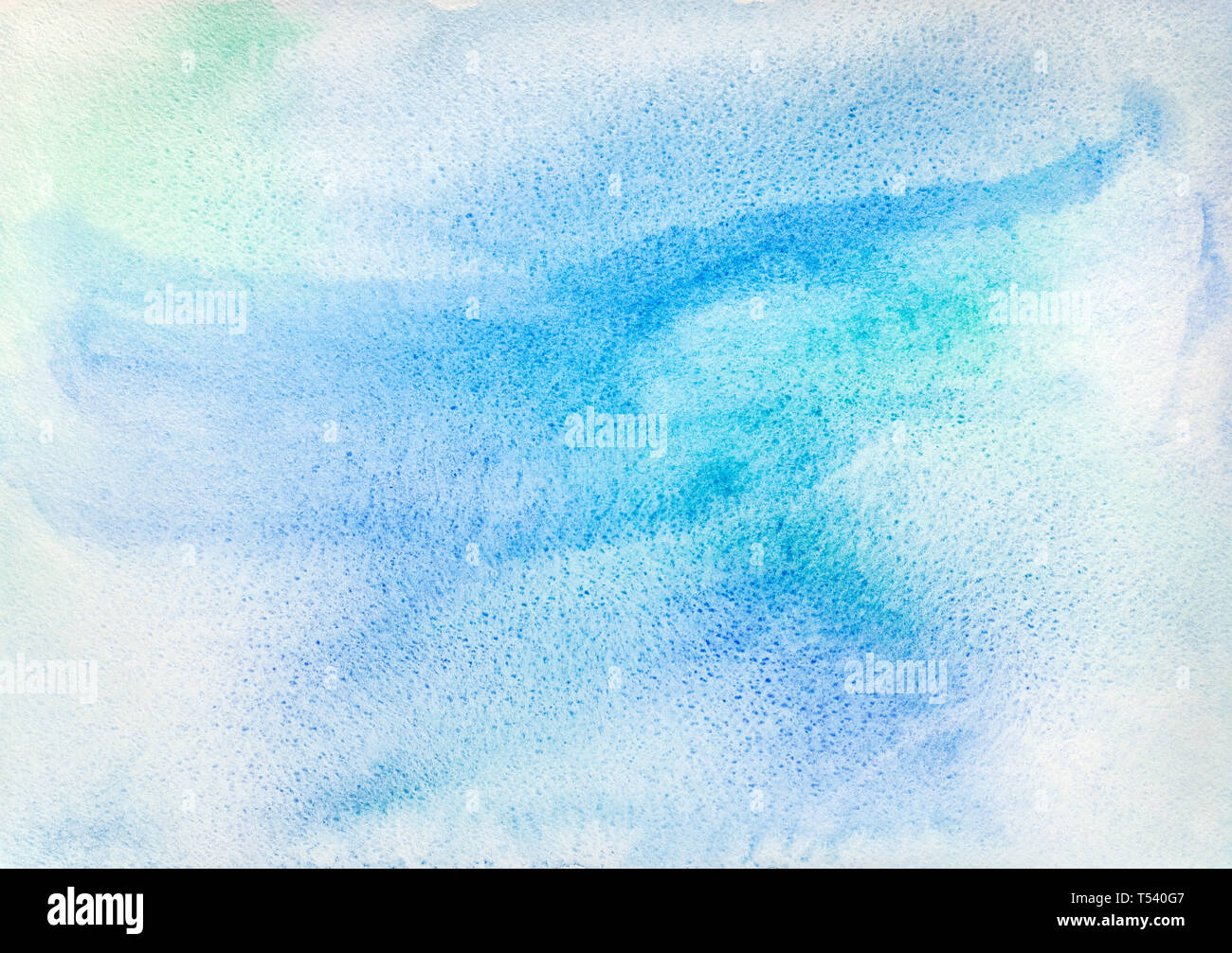 Aquarell Hintergrund in blau Farben. Hand gezeichnet Textur Stockfoto