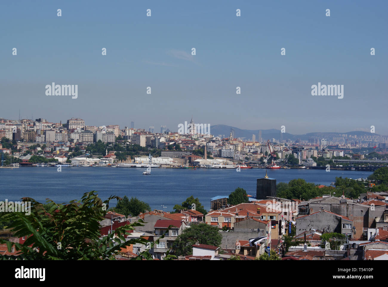 Landschaft von istanbul mit galata-Turm und Blick auf die Stadt Stockfoto