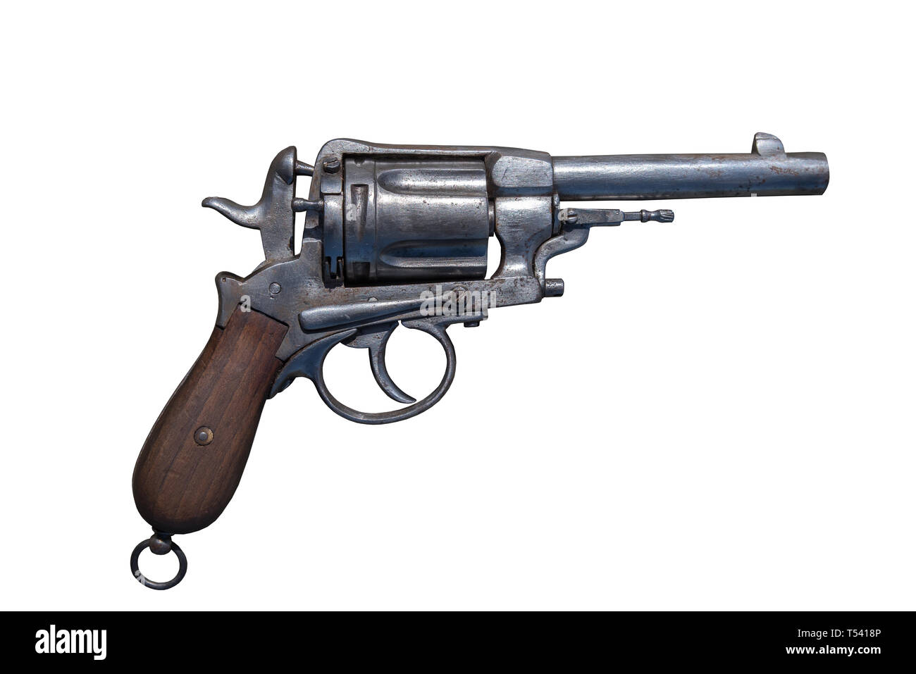 Pistole Revolver. Antike Feuerwaffe. Stockfoto