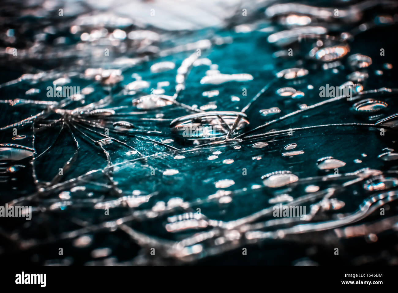 Auf dem alten Handy Crack, Makro abstrakt. Stockfoto