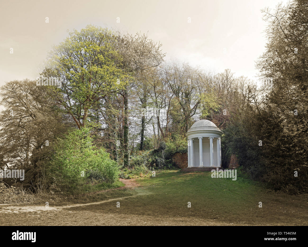 Milton's Temple Mount Edgcumbe, Cornwall Stockfoto