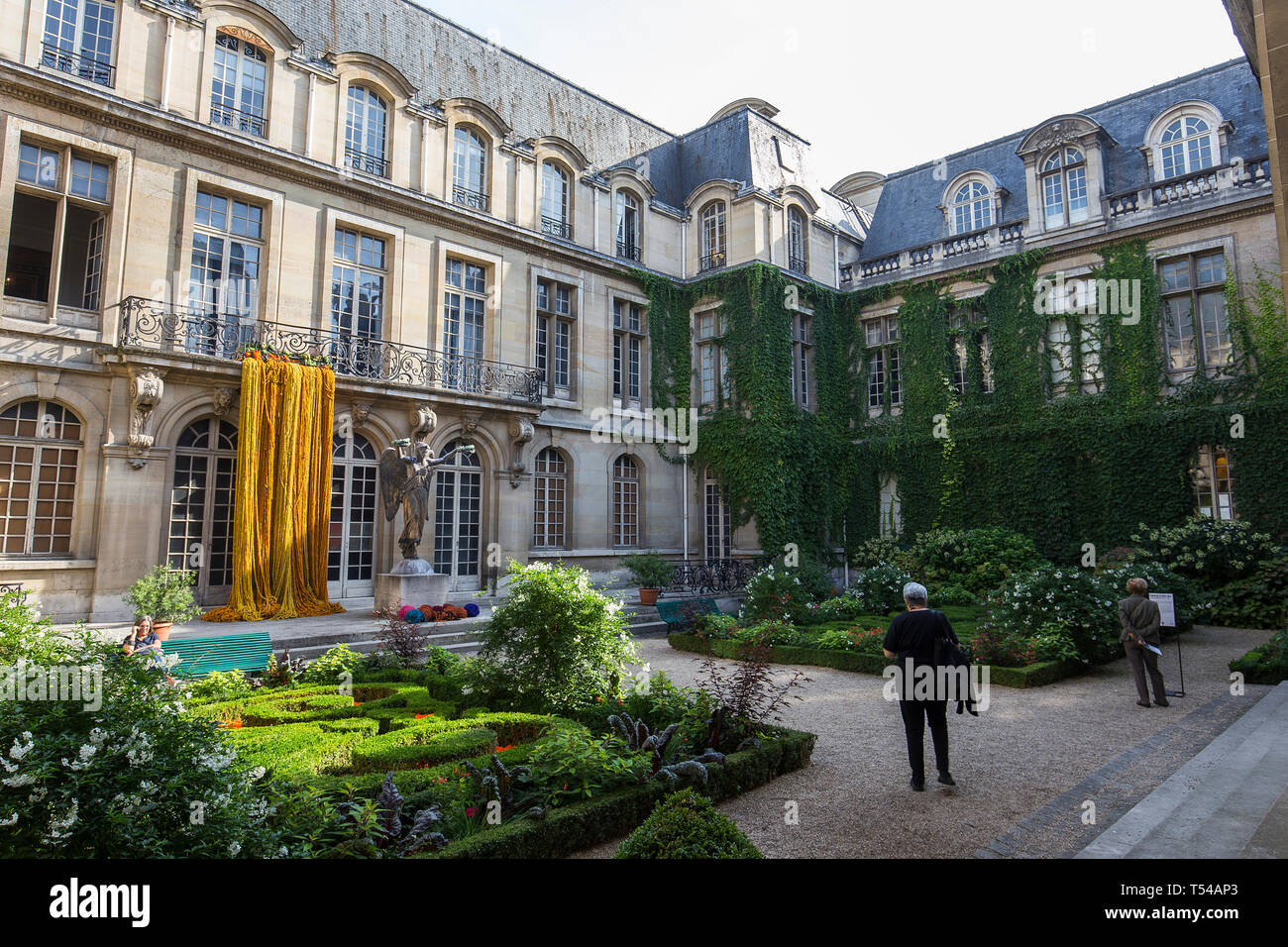 PARIS, Frankreich, 22. SEPTEMBER 2016: Interieur und architektonischen Details von Hotel de Carnavalet, September 22, 2016, Paris, Frankreich Stockfoto