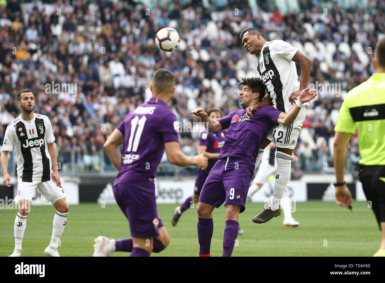 Turin, Italien. 20 Apr, 2019. Fußball, Serie A TIM Meisterschaft 2018-19 JUVENTUS VS FIORENTIN 2-1 im Bild: Credit: Unabhängige Fotoagentur/Alamy leben Nachrichten Stockfoto