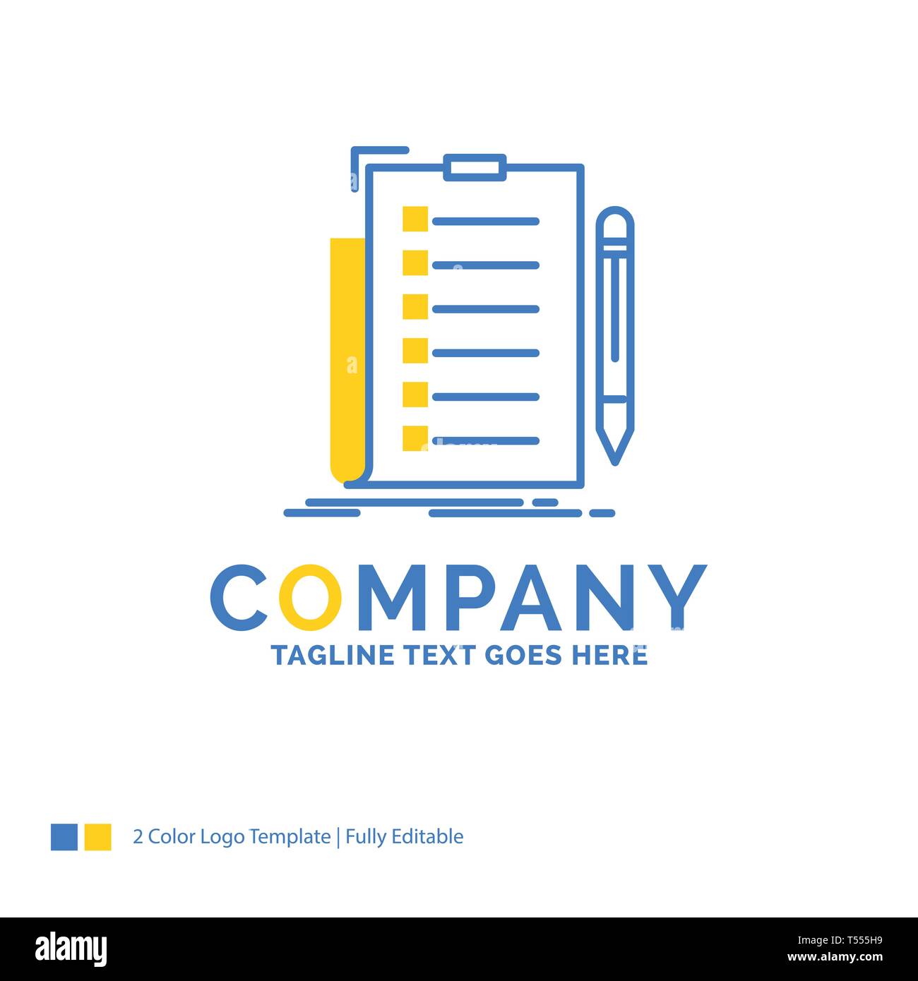 Know-how, Checkliste, prüfen, Liste, Dokument Blau Gelb Business Logo ...