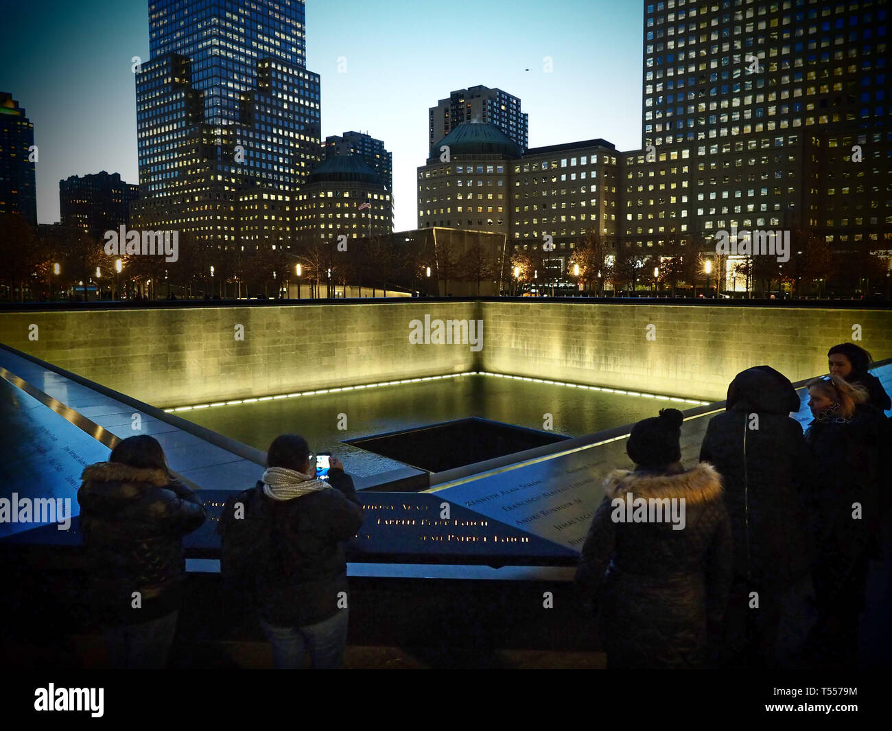 9/11 Memorial, ground zero, 2015 Stockfoto