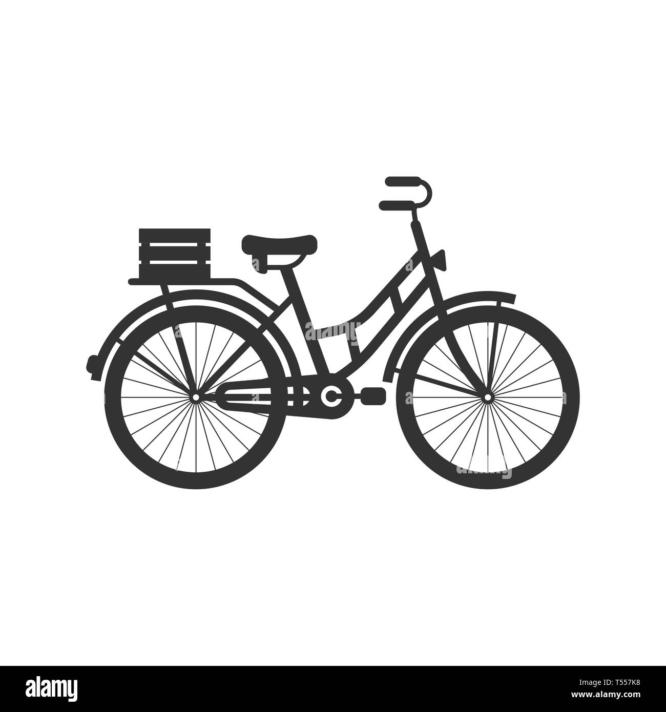 Fahrrad zeichen Symbol im flachen Stil. Bike Vector Illustration auf weißem Hintergrund isoliert. Radfahren Geschäftskonzept. Stock Vektor