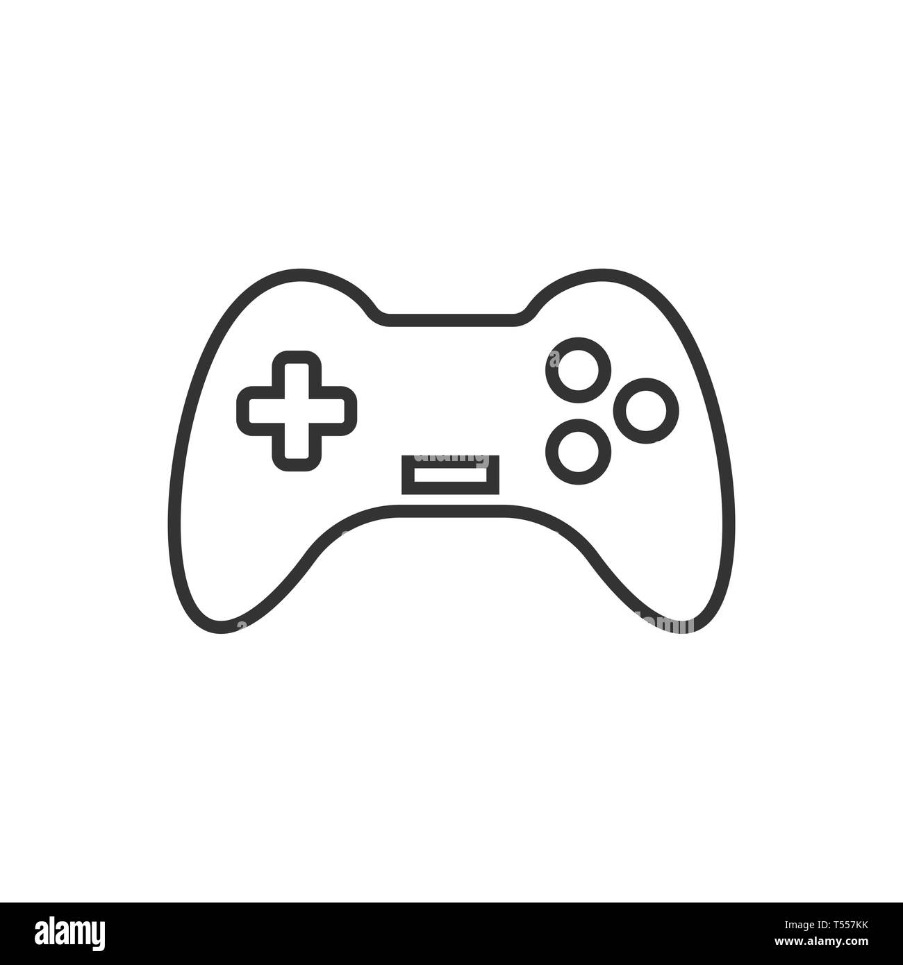 Joystick zeichen Symbol im flachen Stil. Gamepad Vector Illustration auf  weißem Hintergrund isoliert. Spielkonsole controller Business Konzept  Stock-Vektorgrafik - Alamy