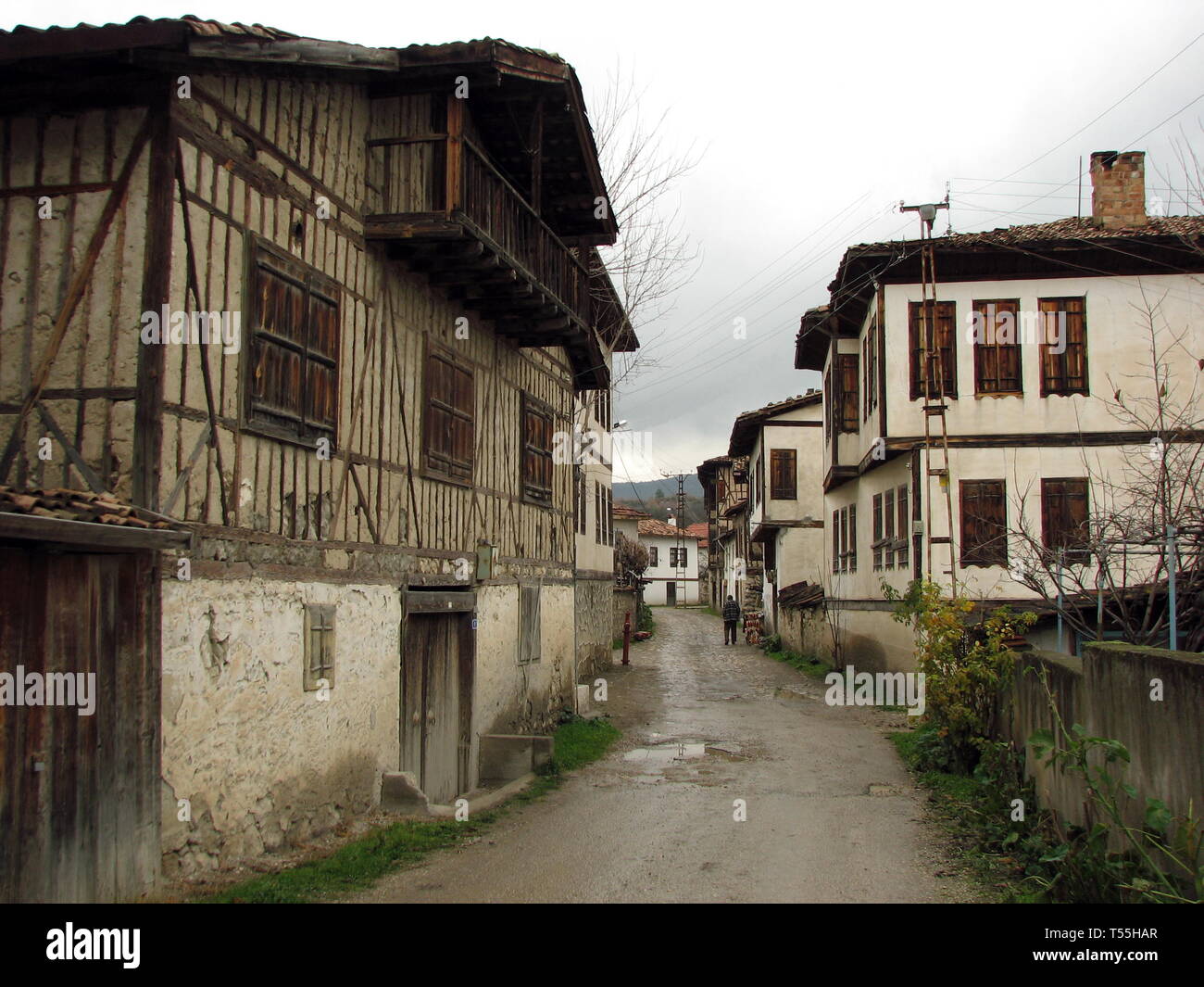 Traditionelle türkische osmanische Architektur Häuser in Safranbolu, Türkei Stockfoto